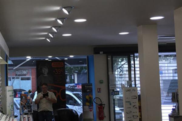 Eclairage boutique Opticien