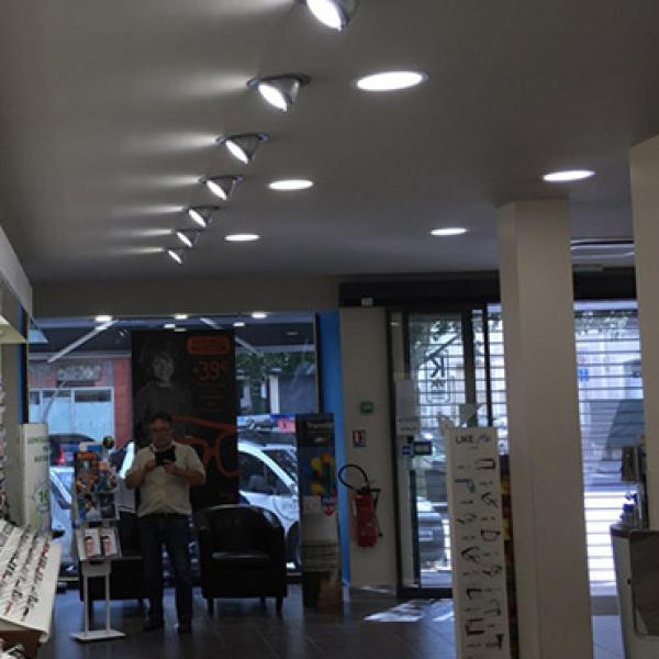 Eclairage boutique Opticien